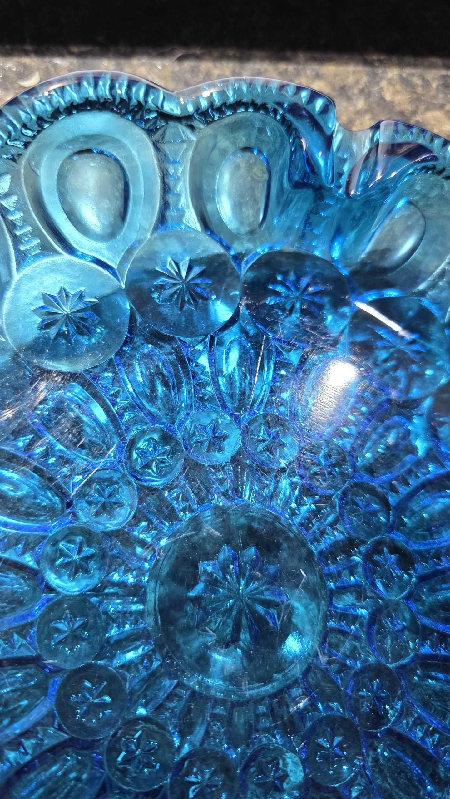 L.E Smith Mood And Stars Blue ( Read)