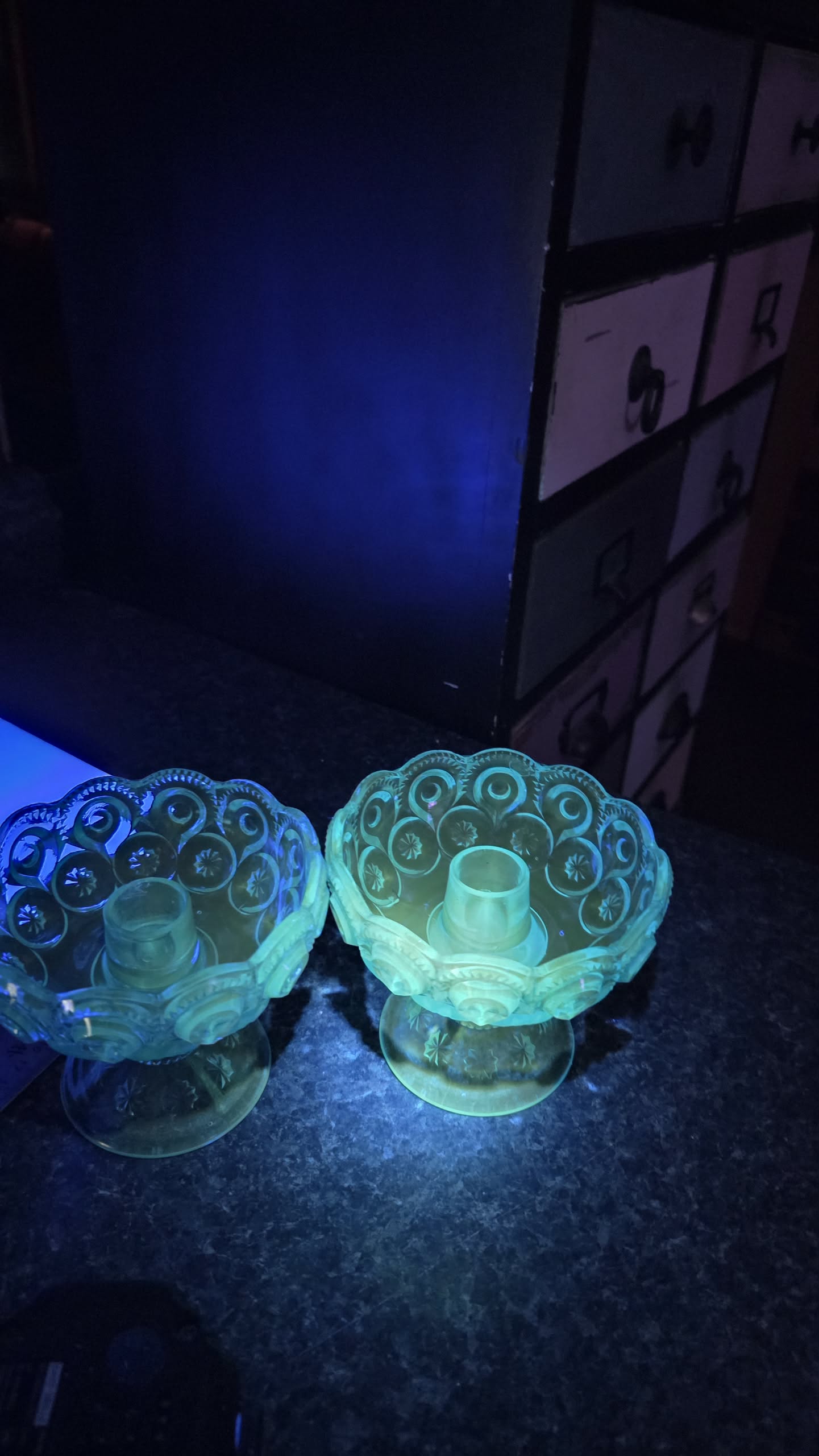 L.E Smith Set of 2  4" candles stick Holder's (Read)