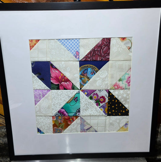 Framed Patchwork Quilt Square