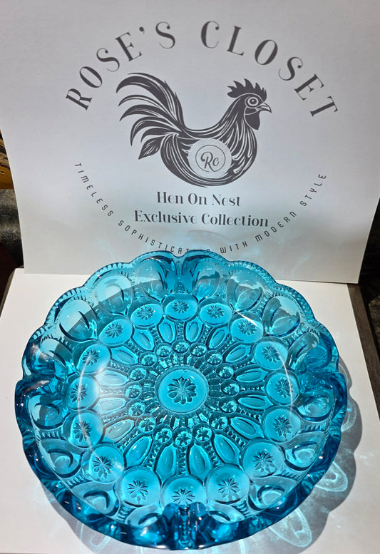 L.E Smith Ashtray Blue Moon and Stars