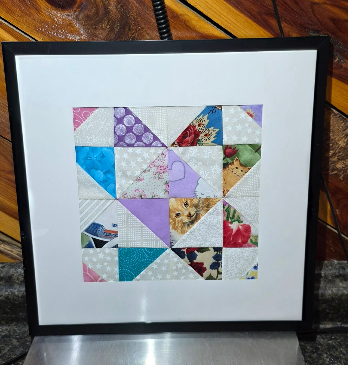 Framed Patchwork Quilt Square