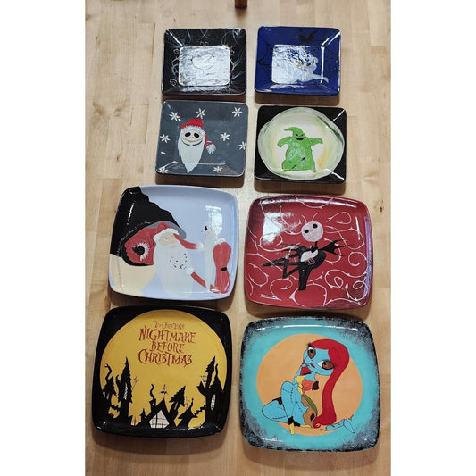 8 STUNNING! RARE! NIGHTMARE BEFORE CHRISTMAS HAND PAINTED 8" & 11" SIGNED & DATE