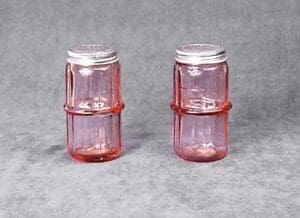 Amber Hoosier Salt And Pepper Shakers