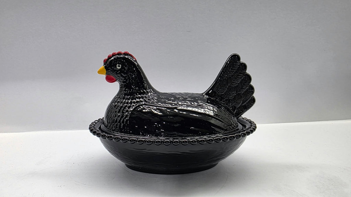 Rose’s Closet Exclusive Collection – Hand-Painted &amp; Individually Numbered Hen on Nest with Certificate of Authenticity