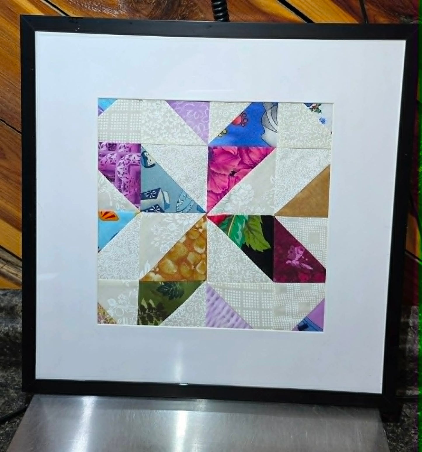 Framed Patchwork Quilt Square