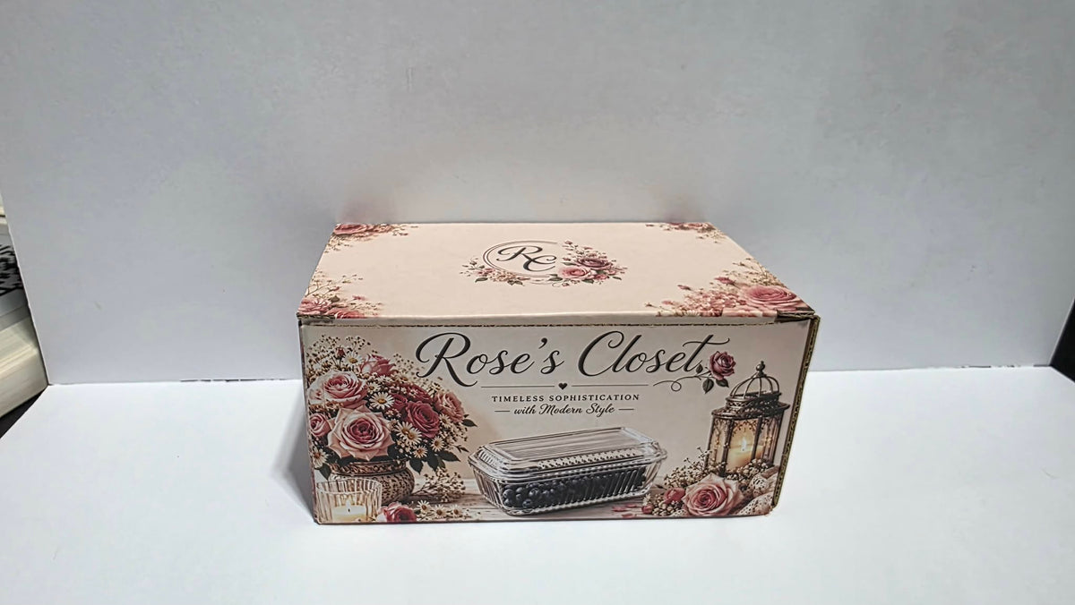 Ribbed Clear Glass Refrigerator Dish with Lid Food Storage Container