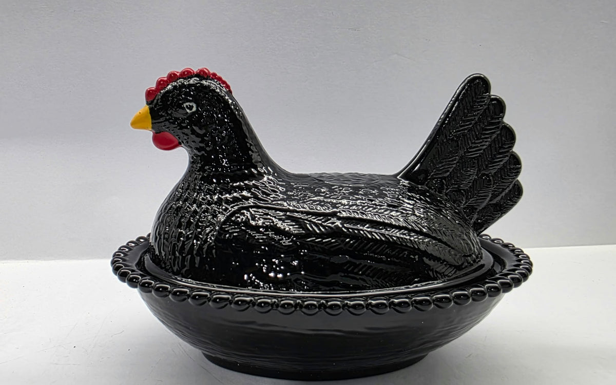 Rose’s Closet Exclusive Collection – Hand-Painted &amp; Individually Numbered Hen on Nest with Certificate of Authenticity