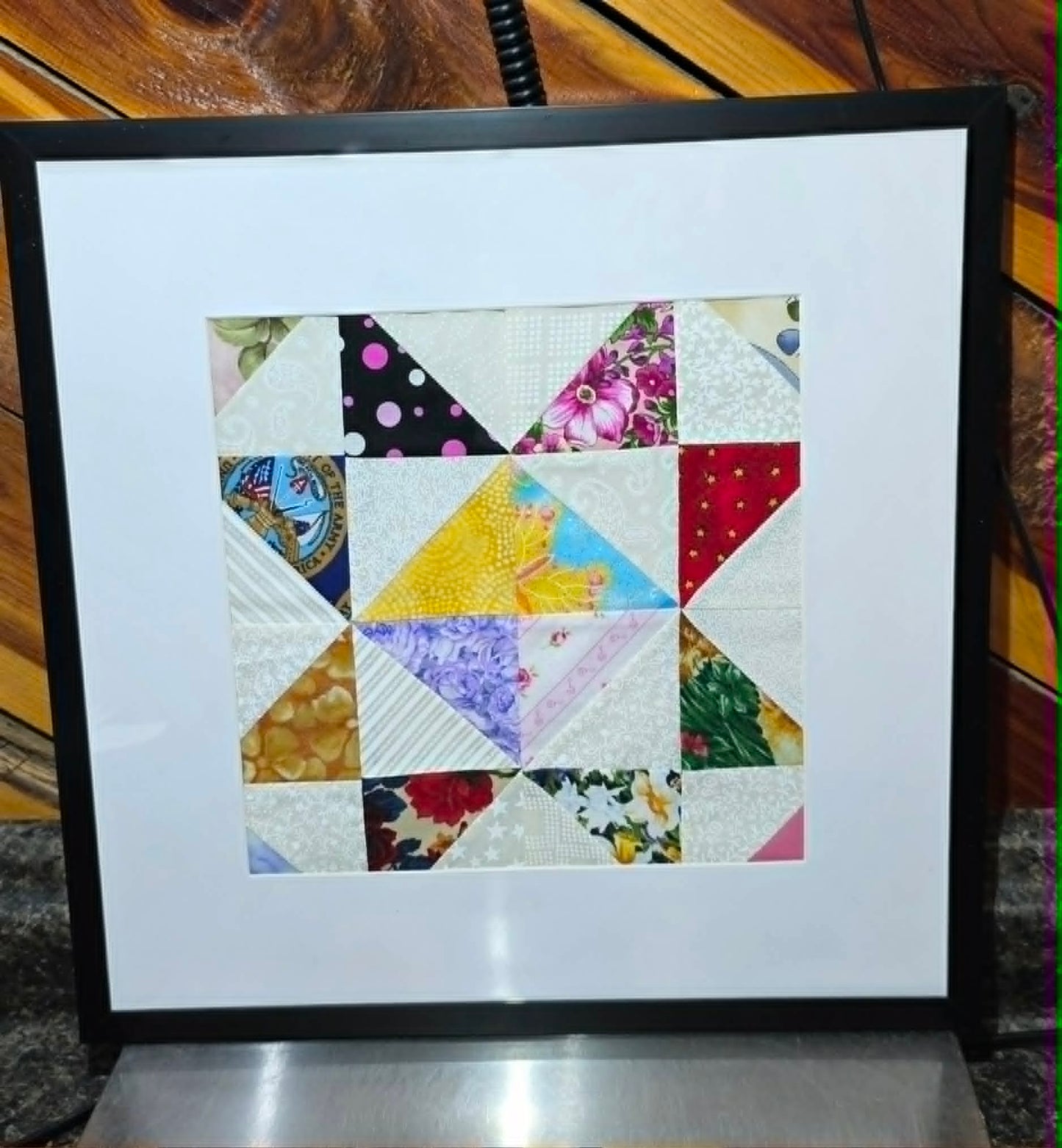 Framed Patchwork Quilt Square