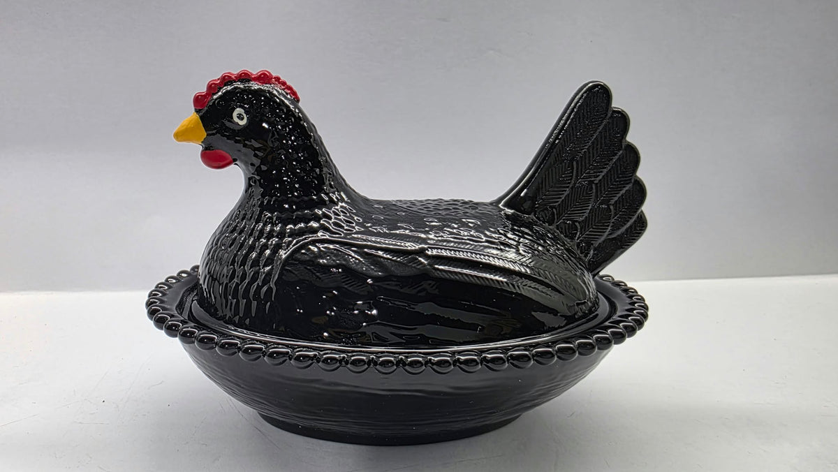 Rose’s Closet Exclusive Collection – Hand-Painted &amp; Individually Numbered Hen on Nest with Certificate of Authenticity