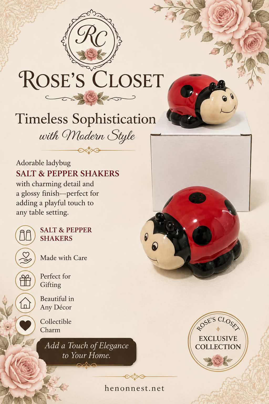 Lady Bug Salt and Pepper