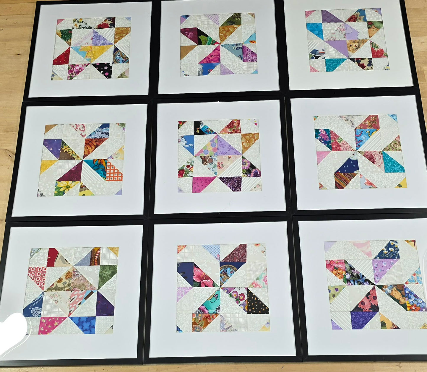 Framed Patchwork Quilt Square