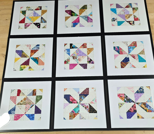 Framed Patchwork Quilt Square