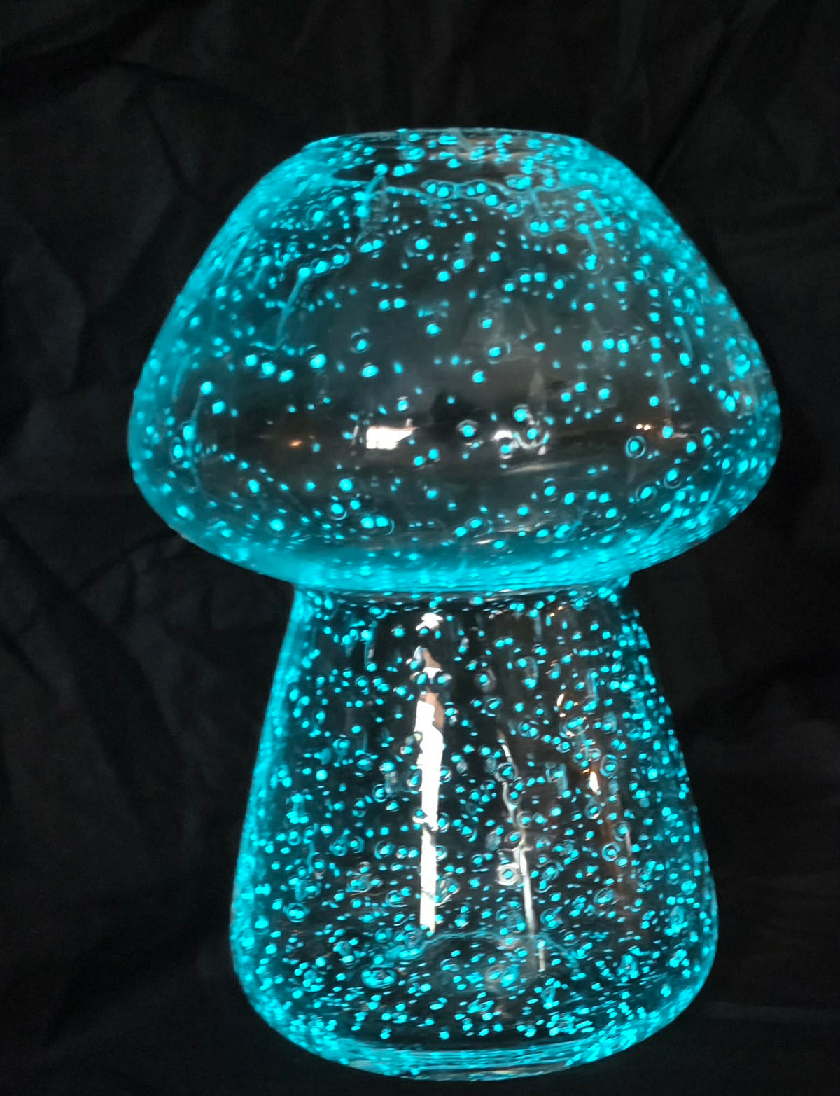 Magical Glow Glass Mushroom Lamp | Bubble Glass Mushroom Light ,Whimsical Home Decor