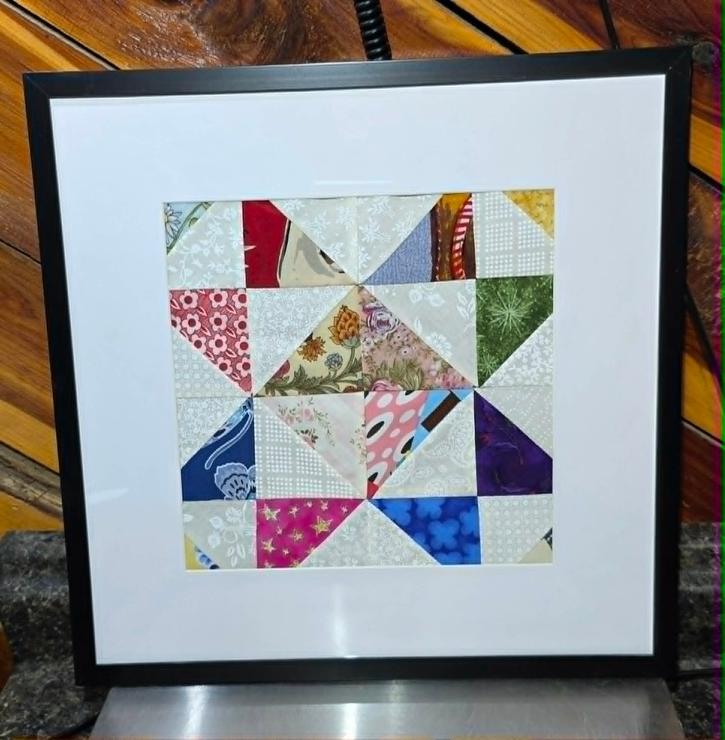Framed Patchwork Quilt Square