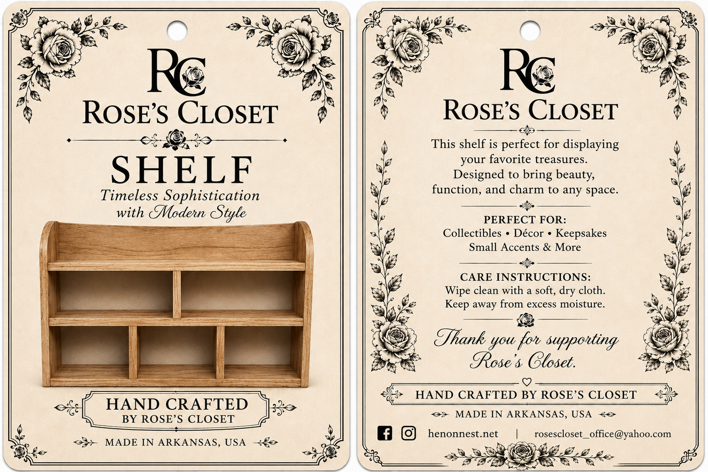 Shelf Hand Crafted in the USA Restocking Soon