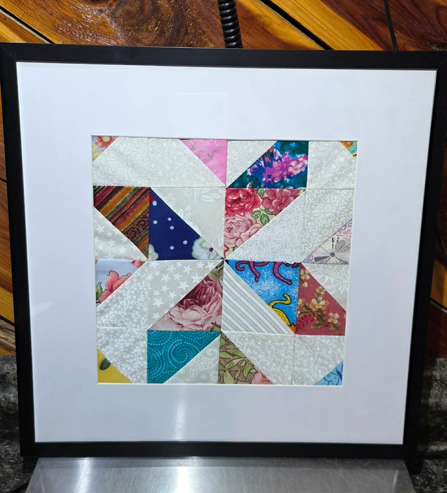 Framed Patchwork Quilt Square