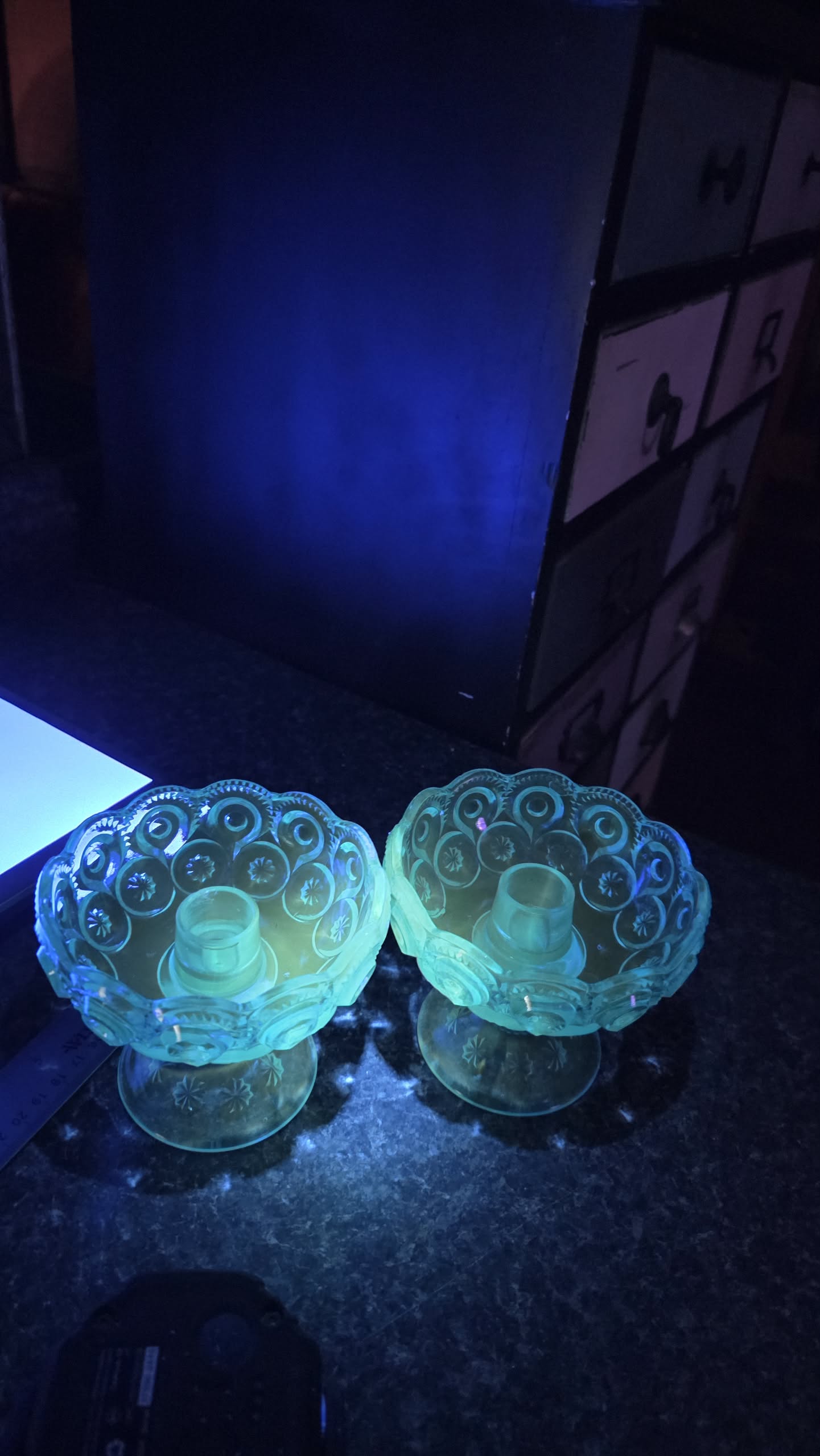 L.E Smith Set of 2  4" candles stick Holder's (Read)