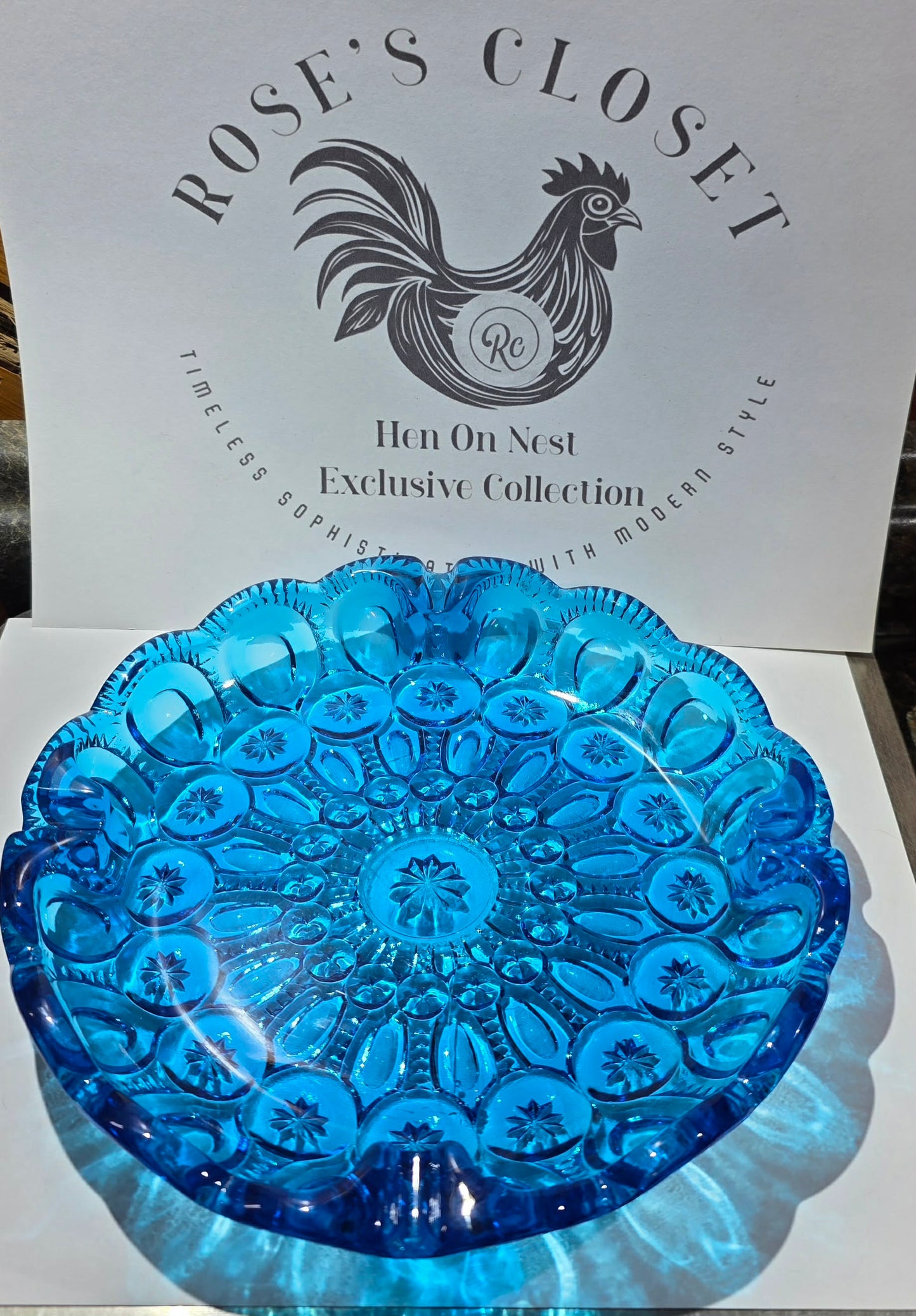 L.E Smith Mood And Stars Blue ( Read)