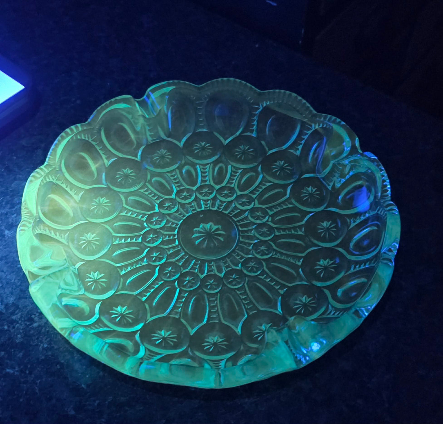 L.E Smith Ashtray Blue Moon and Stars