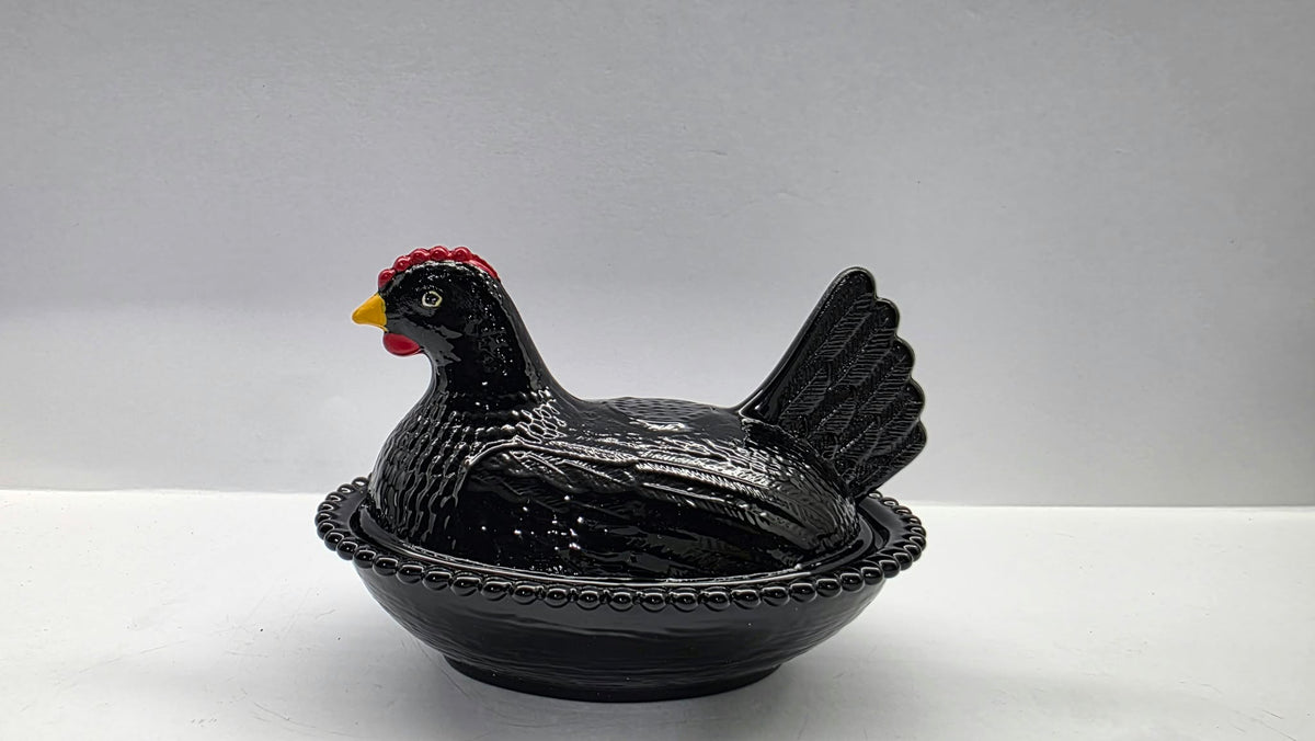 Rose’s Closet Exclusive Collection – Hand-Painted &amp; Individually Numbered Hen on Nest with Certificate of Authenticity
