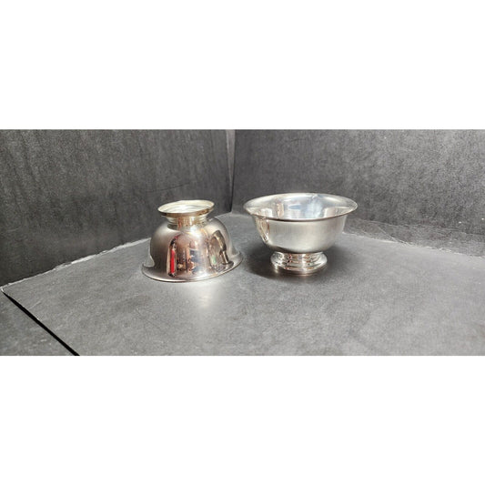 2-Pack Vintage Old Reed & Barton Little Bowl Paul Revere Design14 NEEDS CLEANING