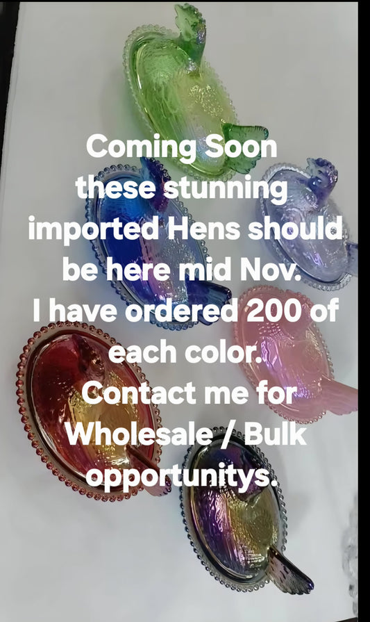 4" Carnival Imported Hen on Nest  Electroplated