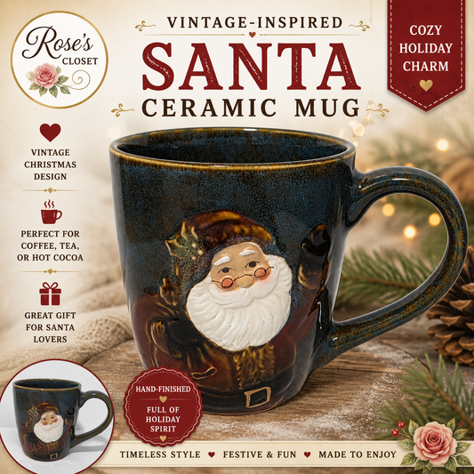 Santa Ceramic Mug / Christmas Coffee Mug